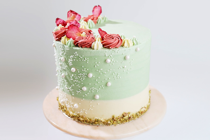 arapina pistachio & rosewater cake