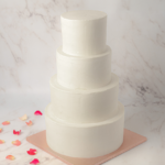 four tier classic wedding cake