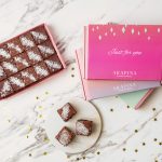 just for you triple chocolate & salted caramel brownie box