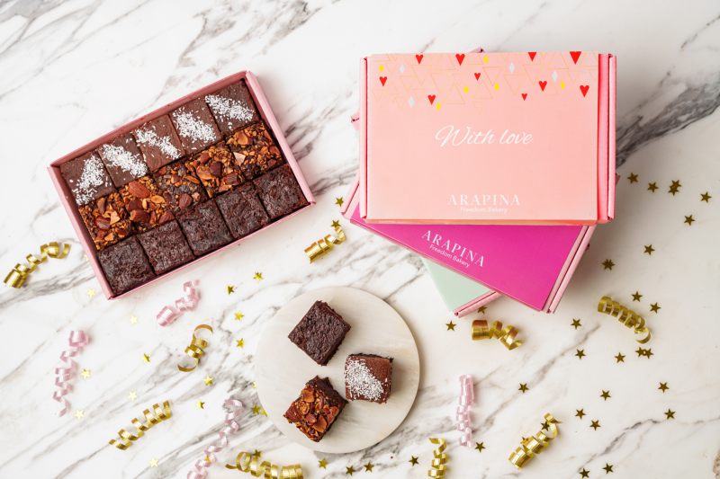 with love mix brownie box