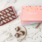 with love triple chocolate & salted caramel brownie box