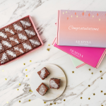 congratulations triple chocolate & salted caramel brownie box